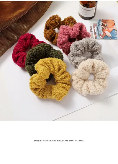 Autumn And Winter Plush Large Intestine Hair Ring Internet Celebrity Lamb Hair Ring Korean Style Simple Hair Accessories