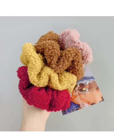 Autumn And Winter Plush Large Intestine Hair Ring Internet Celebrity Lamb Hair Ring Korean Style Simple Hair Accessories