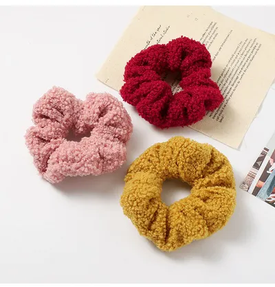 Autumn And Winter Plush Large Intestine Hair Ring Internet Celebrity Lamb Hair Ring Korean Style Simple Hair Accessories