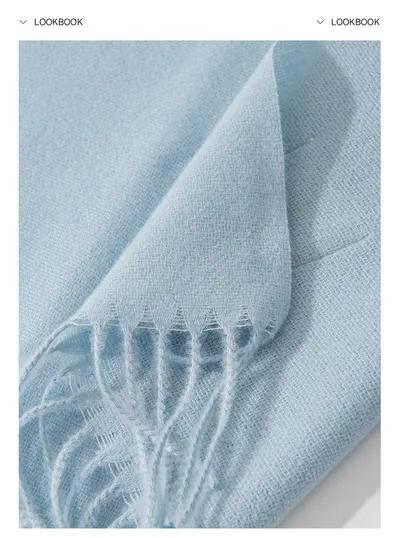 Pure Color Artificial Cashmere Scarf Women's Winter High-grade Shawl