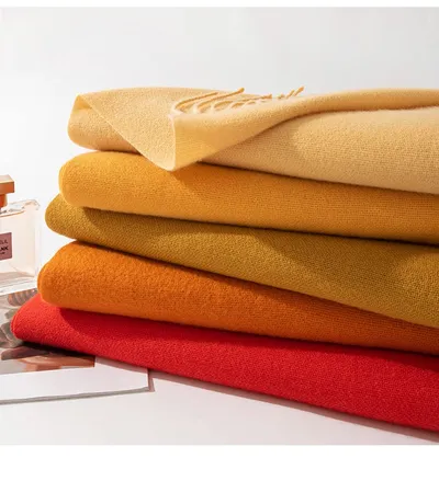 Pure Color Artificial Cashmere Scarf Women's Winter High-grade Shawl