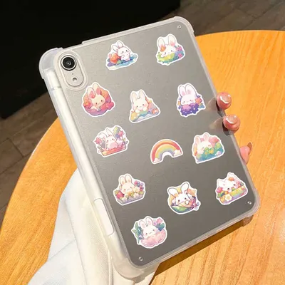 Fashion Rainbow Bunny Stickers Luggage Waterproof