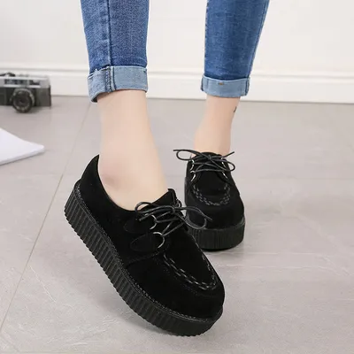 Harajuku British Style Retro Platform Shoes For Spring