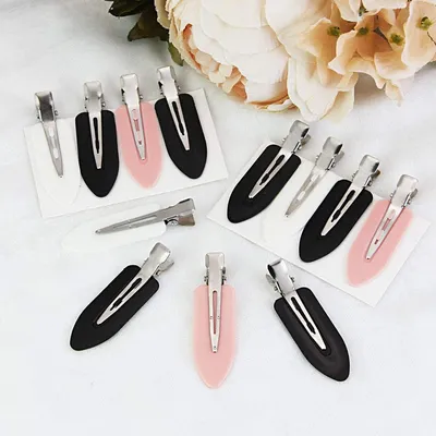 Traceless Barrettes Hair Makeup Hairpin Bang Side Clip Children Internet Celebrity Minimalist Small Leaf Duckbill Clip