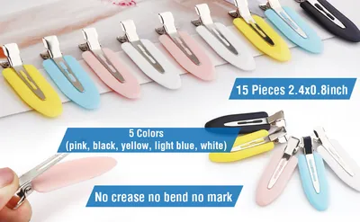Traceless Barrettes Hair Makeup Hairpin Bang Side Clip Children Internet Celebrity Minimalist Small Leaf Duckbill Clip