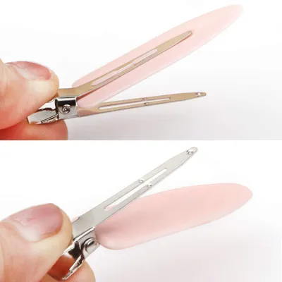 Traceless Barrettes Hair Makeup Hairpin Bang Side Clip Children Internet Celebrity Minimalist Small Leaf Duckbill Clip