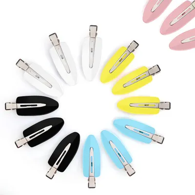 Traceless Barrettes Hair Makeup Hairpin Bang Side Clip Children Internet Celebrity Minimalist Small Leaf Duckbill Clip