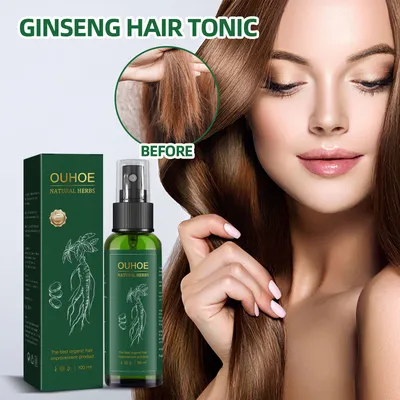 OUHOE Ginseng Hair Growth Lotion Ginseng  Moisturizing Hair Care Hair Growth Spray