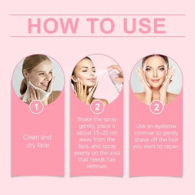 Jaysuing Facial Hair Removal Spray, Easily Softens Hair Facial Cleansing And Gentle Hair Removal