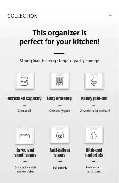 Kitchen Pull-Out Bowl And Dish Rack Cabinet Storage Rack Household Tableware Bowl And Dish Partition Multi-Layer Drawer Storage