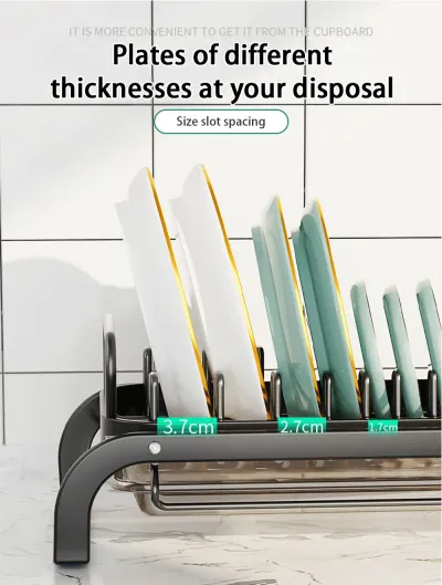 Kitchen Pull-Out Bowl And Dish Rack Cabinet Storage Rack Household Tableware Bowl And Dish Partition Multi-Layer Drawer Storage