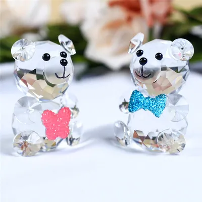 Cute Bear Crystal Figurine