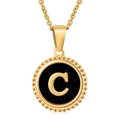 Fashion Stainless Steel Letter Necklace Female
