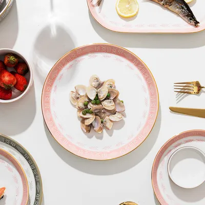 Hand-painted Light Luxury Underglaze Tableware Suit