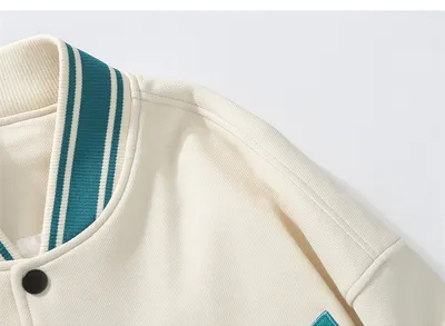 Men's Fashion Retro Alphabet Embroidered Baseball Uniform Coat