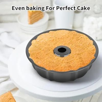 Non-stick Cake Pan Heavy Duty Carbon Steel Fluted Tube Round Cake Baking Pan Pound Cake Pan Buntz Cake Pan Tube Bakeware Cake Mold Baking Mold For Jello