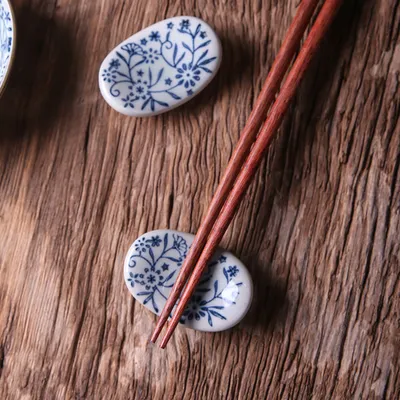 Crescent Ceramic  Pillow Spoon Fork Stand Dining Table Accessories Supplies