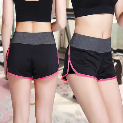 Fake two-piece sports fitness shorts