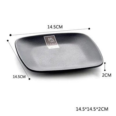 Flat rectangular sushi plate