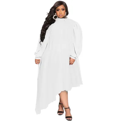 Casual Long Sleeve Solid Color Dress