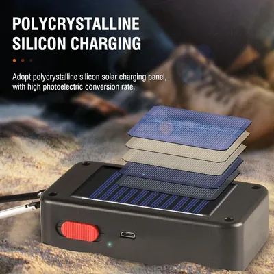 Solar Portable Camping Lantern, Tent Lantern, Rechargeable Hiking Lantern