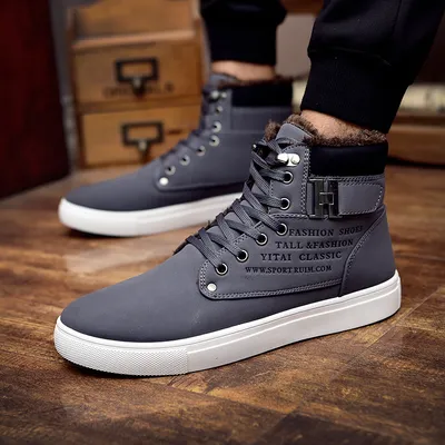 DEKABR Hot Men Shoes Fashion Warm Fur Winter Men Boots Autumn Leather