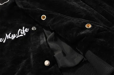 Trendy Brand Loose Stand-up Collar Baseball Uniform Jacket
