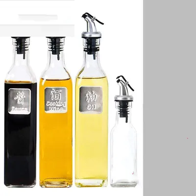 Large Oil Bottle Leak-proof Glass Oil For Household Kitchen