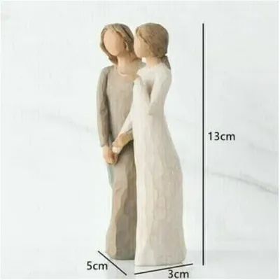 Hand Painted Statue Sisters Resin Craft Ornament