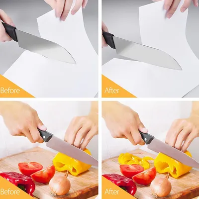 4 In1 Knife Sharpener Kitchen Grinder Diamond Knives For Sharp Scissors Tool UK