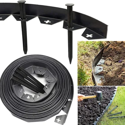 10-meter Outdoor Garden Boundary Lawn Isolation Stripedge Strip Send 30 Nails