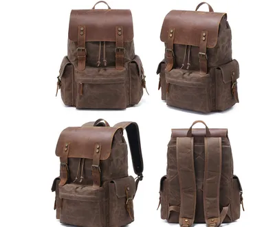 Canvas shoulder bag for men