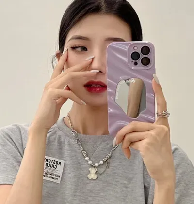Wave Pattern Geometric Mirror Phone Case