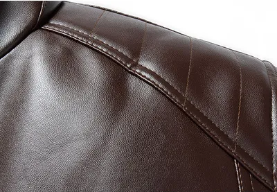 Winter Middle Aged Men PU Wallet Jacket