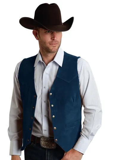 Men's Suit Suede Wedding Groom Groomsman Vest