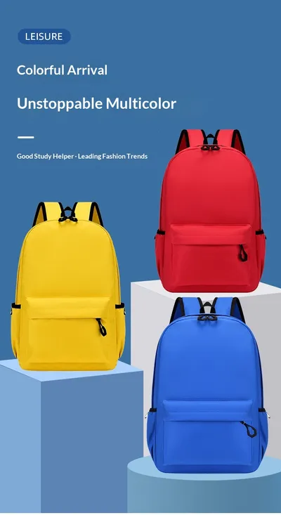 Customized Logo Printed Backpacks For Primary And Secondary School Students, Training Classes, Tutoring Bags, Gifts, Kindergarten Children's Leisure Backpacks