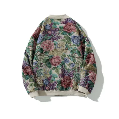 men's retro trend harajuku jacquard jacket