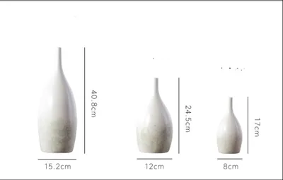 Nordic Ceramic Vase Creative Floral Decoration Living Room Model Room Soft Decoration Modern American Crafts