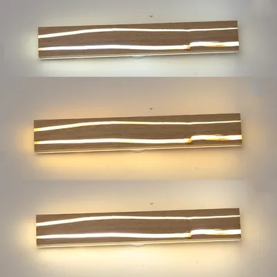 ضوء جداري LED لغرفة النوم الخشبية الصلبة