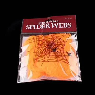 Plush spider web decoration