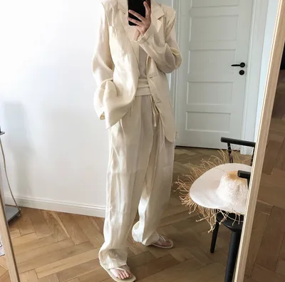 Women's Simple Glossy Lightweight Drape Suit Jacket