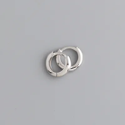 Women's Sterling Silver Ear Buckle Earrings