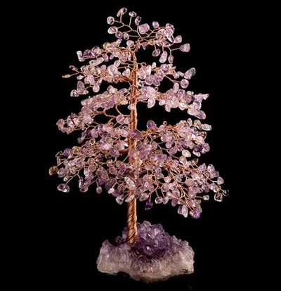 Crystal Zhaocai Tree Pure Handmade Craft Gift Home Decoration