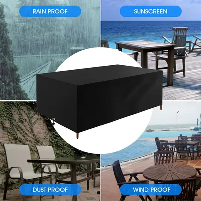 Waterproof Patio Furniture Cover Outdoor Garden Rattan Table Chair Cube Cover UK--30.5X28X5