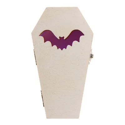 Wooden coffin bat light box