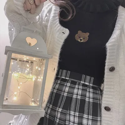 Japanese Cute Girl Blouse Slim Fit Wooden Ear Turtleneck Sweater Sweater Autumn And Winter Undershirt