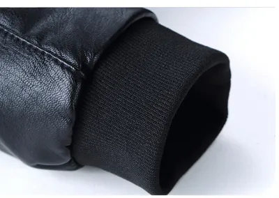 Men's Thin Baseball Collar PU Leather Jacket