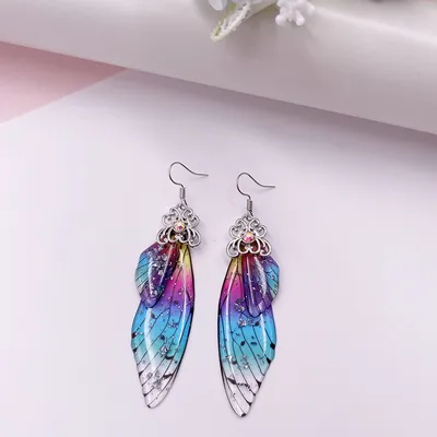 Fashion Butterfly Wings Bridal Earrings Women