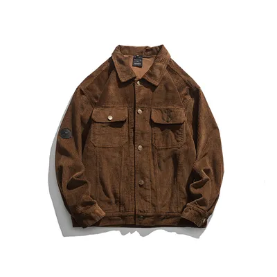 Retro Texture Corduroy Jacket Men And Women Casual Top
