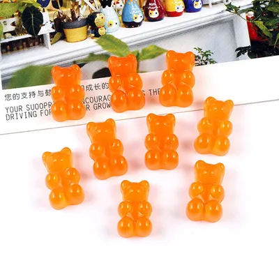 Jelly Transparent Bear Resin Accessories Creative Diy Earrings Necklace Material